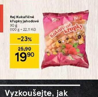 Tesco Rej kukuřičné křupky jahodové nabídka