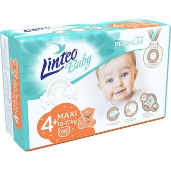 Rohlik.cz Linteo baby premium jednorázové plenky maxi+ (velikost 4+) 10–17 kg nabídka