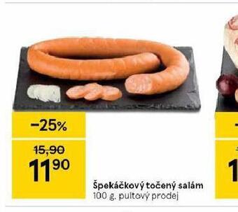Tesco Špekáčkový točený salám nabídka