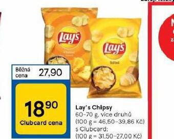 Tesco Lay´s chipsy nabídka