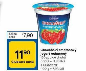 Tesco Choceňský smetanový jogurt ochucený nabídka
