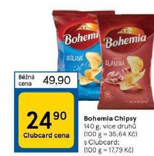 Tesco Bohemia chipsy nabídka