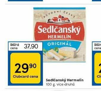 Tesco Sedlčanský hermelín nabídka