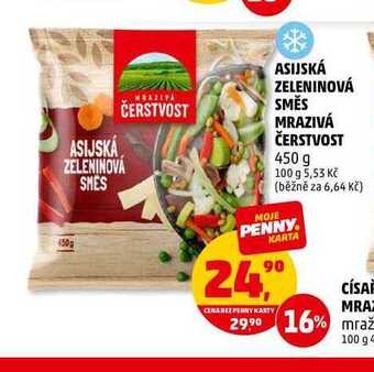 Penny Market Asijská zeleninová směs mrazivá čerstvost, 450 g nabídka