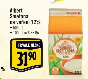 Albert Albert smetana na vaření 12% • 500 ml nabídka