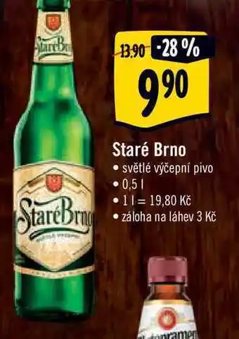 Albert Staré brno světlé výčepní pivo 0,5 l nabídka