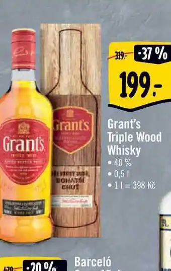 Albert Grant's triple wood whisky • 40 % • 0,5 l nabídka