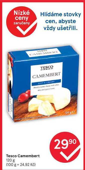 Tesco Tesco camembert 120 g nabídka