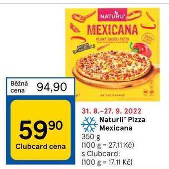 Tesco Naturli' pizza mexicana 350 g nabídka