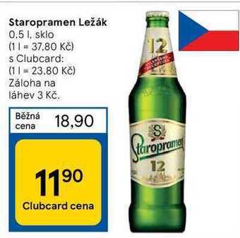 Tesco Staropramen ležák 0.5 l nabídka