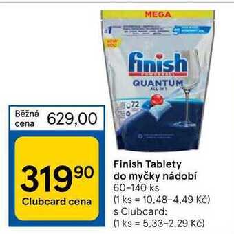 Tesco Finish tablety do myčky nádobí 60-140 ks nabídka