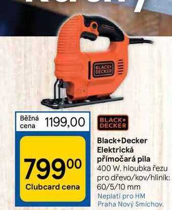 Tesco Black+decker elektrická přímočará pila 400 w nabídka