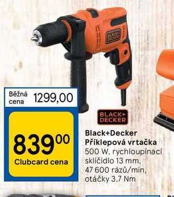 Tesco Black+decker příklepová vrtačka nabídka