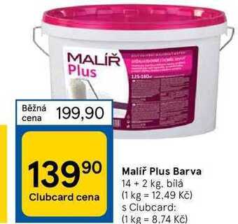 Tesco Malíř plus barva 14 + 2 kg nabídka