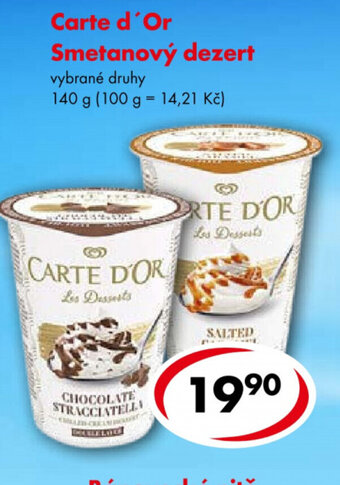 CBA Carte D'Or Smetanový dezert 140 g nabídka