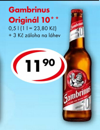 CBA Gambrinus Originál 10 0,5 l nabídka