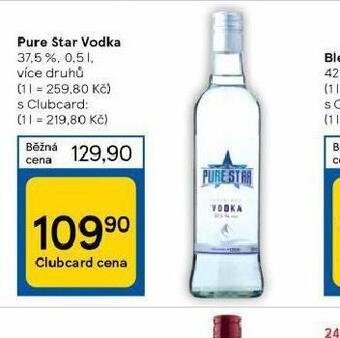 Tesco Pure star vodka nabídka