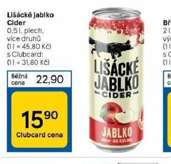 Tesco Lišácké jablko cider nabídka