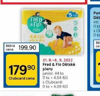 Tesco Fred & flo dětské pleny nabídka