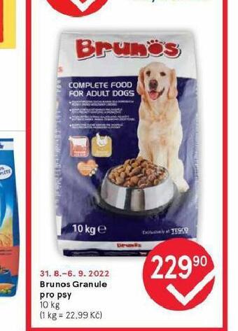 Tesco Brunos granule pro psy nabídka