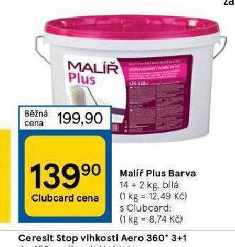 Tesco Malíř plus barva nabídka