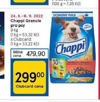 Tesco Chappi granule pro psy nabídka