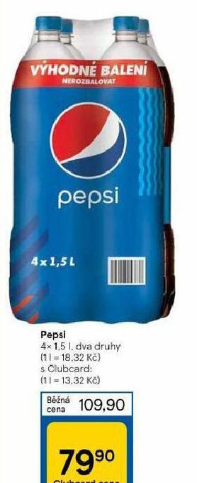 Tesco Pepsi 4pack nabídka