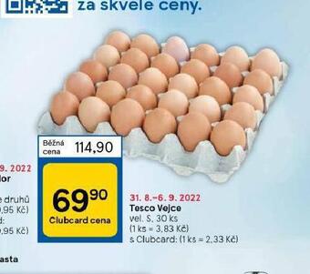 Tesco Tesco vejce s 30 ks nabídka