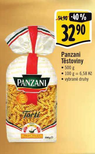 Jip Panzani těstoviny nabídka