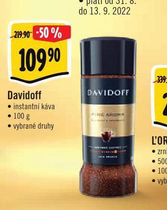 Jip Davidoff instantní káva nabídka