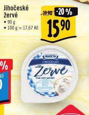 Jip Jihočeské žervé nabídka