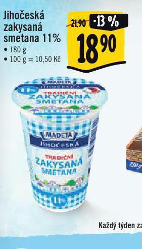 Jip Jihočeská zakysaná smetana 11% nabídka
