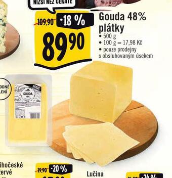 Jip Gouda 48% plátky nabídka