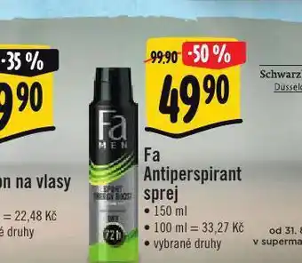 Jip Fa antiperspirant nabídka