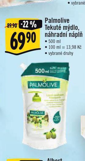 Palmolive tekuté mýdlo náhradní náplň