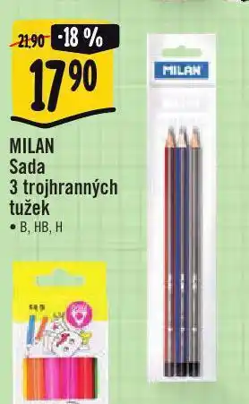 Jip Milan sada 3 trojhranných tužek nabídka