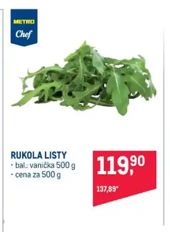 Makro Metro Chef Rukola Listy 500 g nabídka