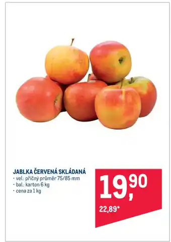 Makro Jablka Červená Skládaná 1kg nabídka