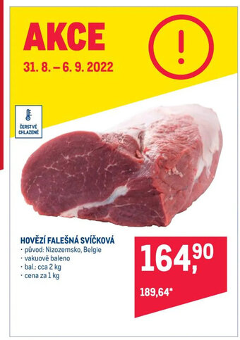 Makro Hovězí falešná svíčková 1 kg nabídka