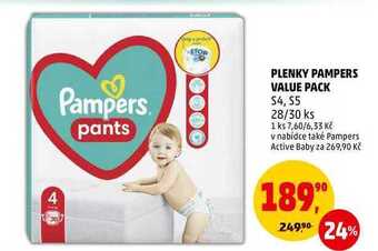 Penny Market Plenky pampers value pack, s4, s5 28/30 ks nabídka