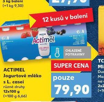 Kaufland Actimel jogurtové mléko s l- casei nabídka