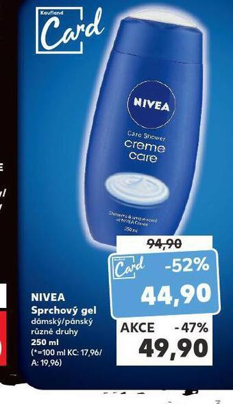 Kaufland Nivea sprchový gel nabídka