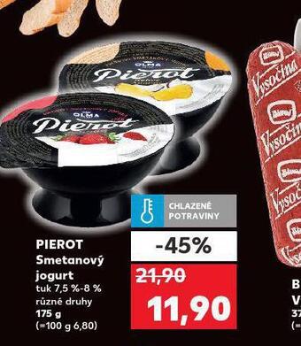 Kaufland Pierot smetanový jogurt nabídka