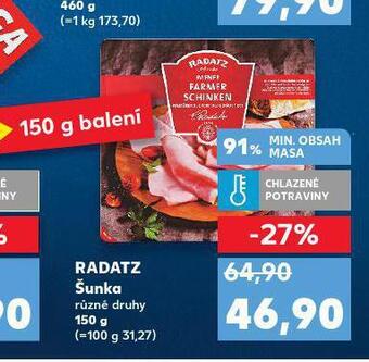 Kaufland Radatz šunka nabídka