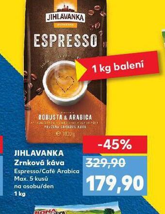 Kaufland Jihlavanka zrnková káva nabídka
