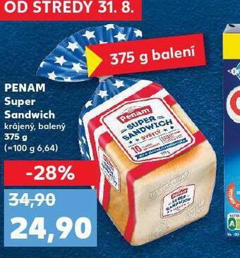 Kaufland Penam super sandwich nabídka