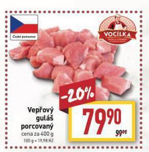 Billa Vepřový guláš nabídka