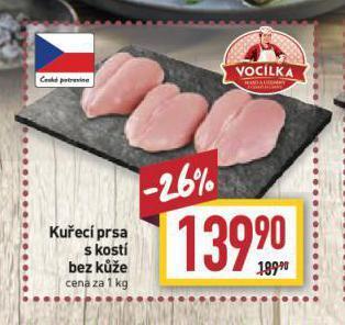 Billa Kuřecí prsa s kostí nabídka