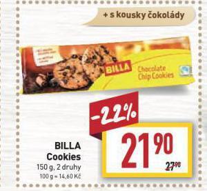 Billa Cookies nabídka