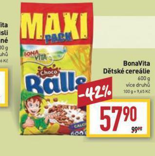 Billa Bonavita dětské cereálie nabídka